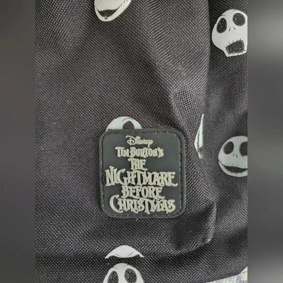 Loungefly Disney The Nightmare Before Christmas Jack Head Print Nylon Backpack. - Picture 3 of 15